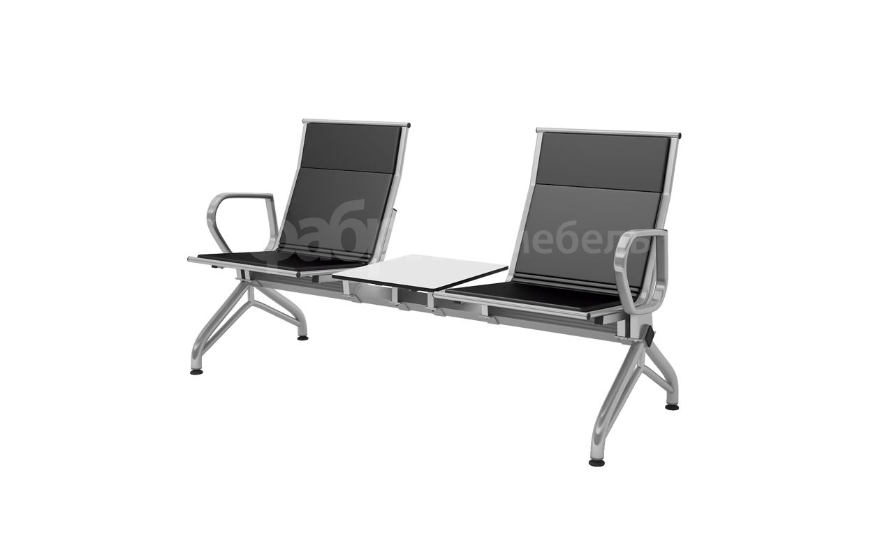 Трехместная секция Aero PU 2П со столиком фото 1