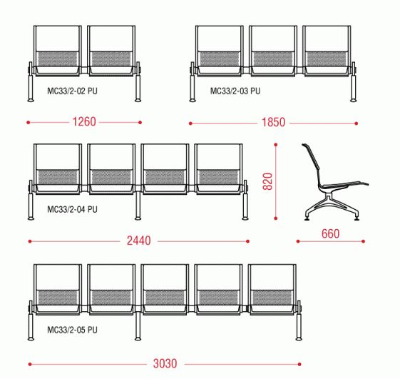 Трехместная секция Скай PU БП фото 2
