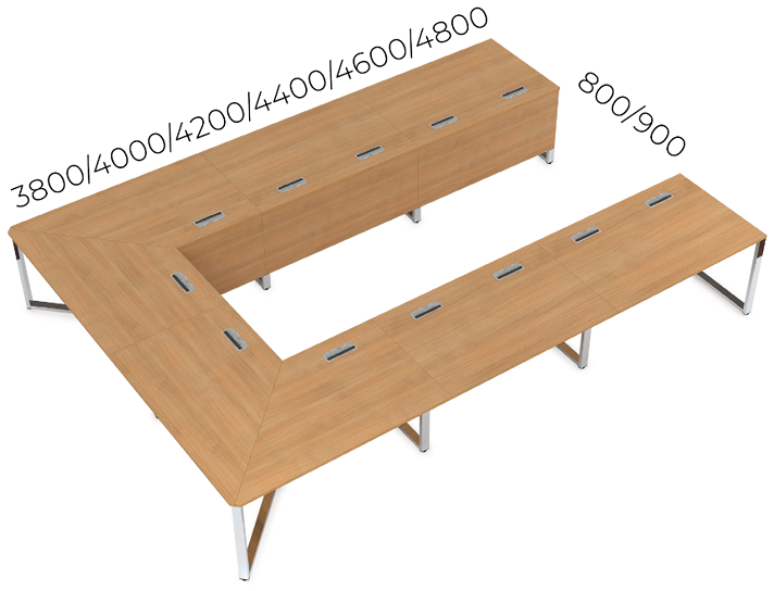 Стол угловой бенч, средний модуль 16СУС.184 фото 4