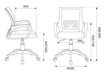 Кресло для оператора Бюрократ CH-695NLT фото 5