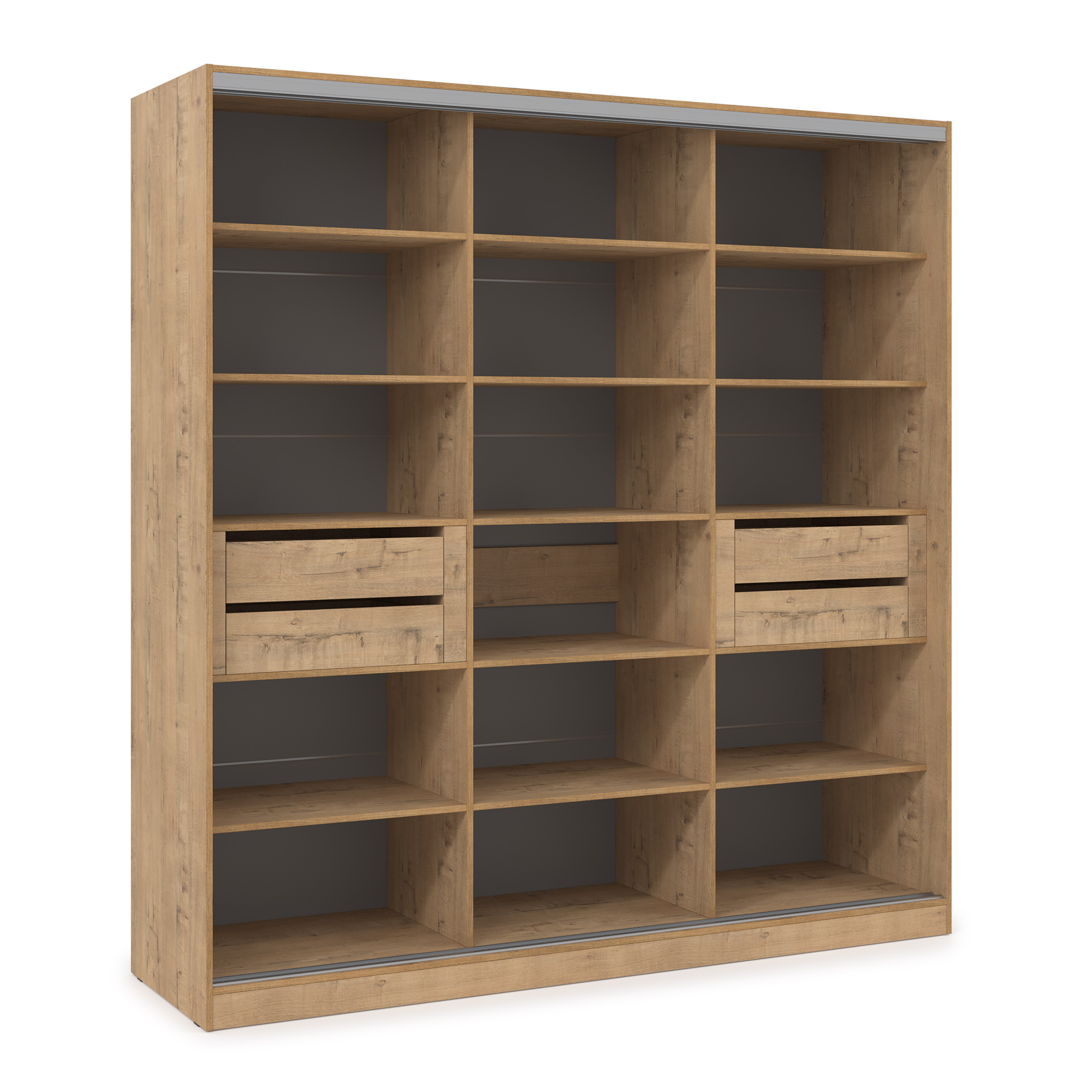 Шкаф-купе 3-дверный с полками (база 9) фото 2