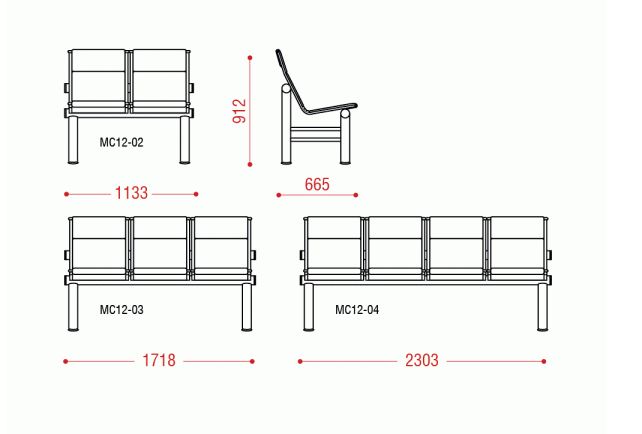 Четырехместная секция ONIS PU фото 2