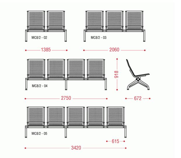 Трехместная секция Aero plus БП без МЭ фото 2