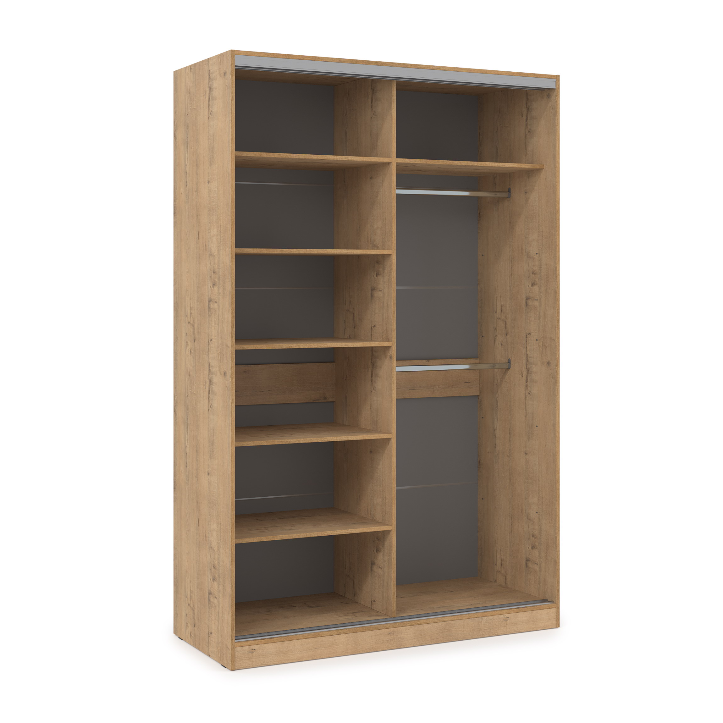 Шкаф-купе 2-дверный со штангой и полками (база 6) фото 2