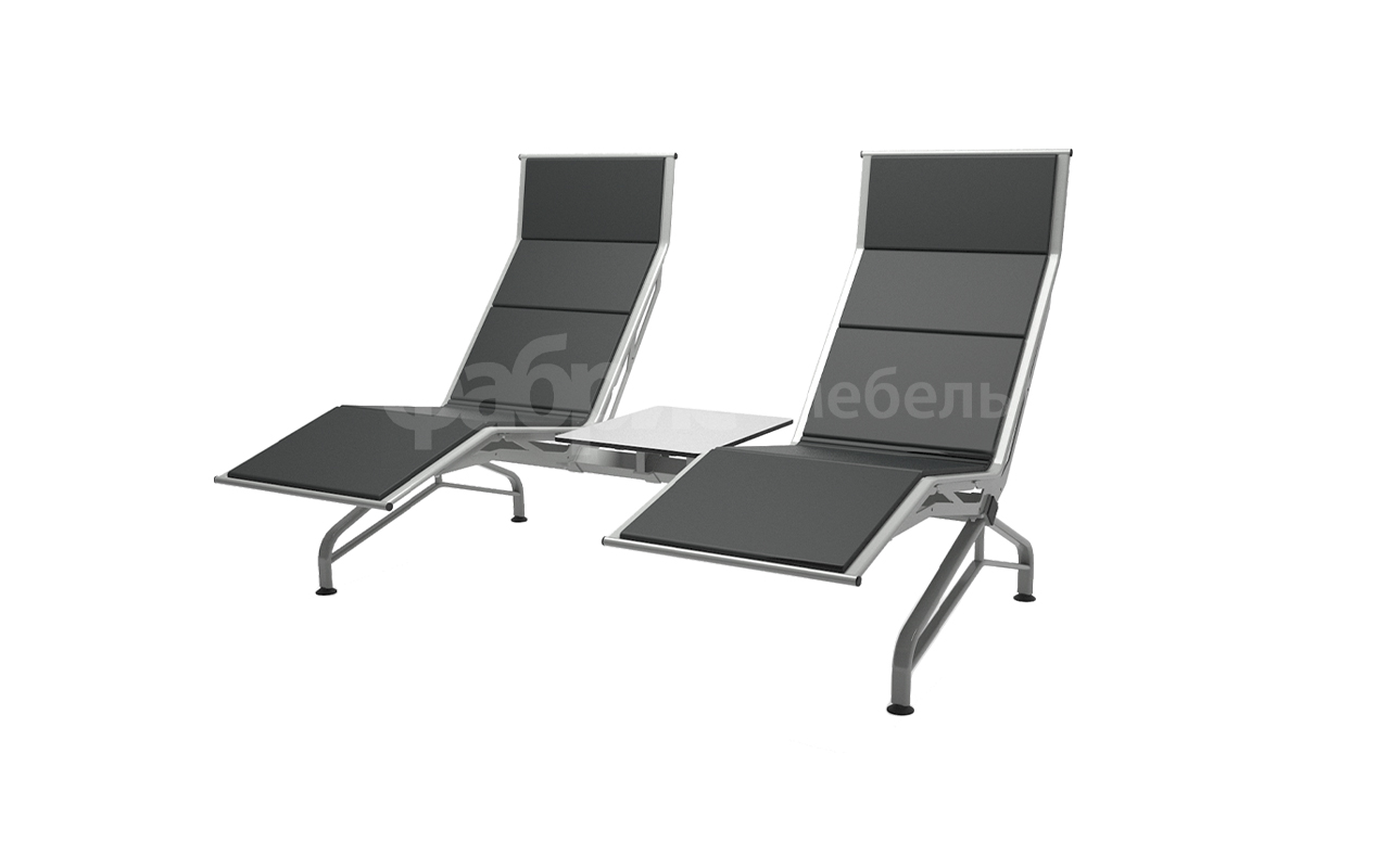 Трехместная секция Aero PU БП со столиком фото 0