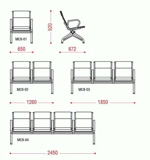 Трехместная секция Aero PU фото 2