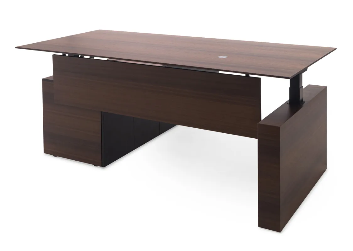 Стол письменный с регулировкой высоты и опорной тумбой TESLA фото 3