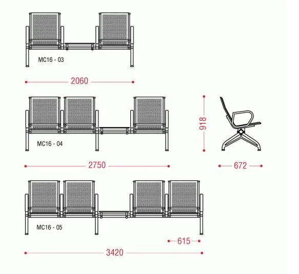 Пятиместная секция Aero plus со столиком без МЭ фото 2