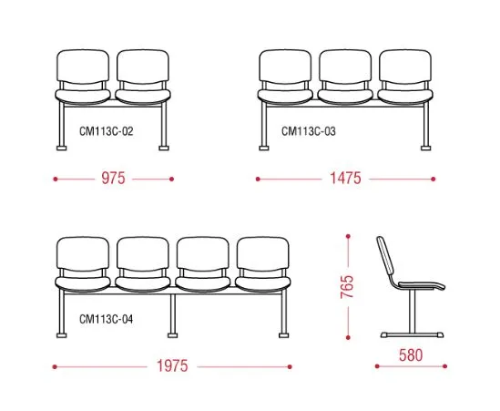 Трехместная секция Трим С фото 2