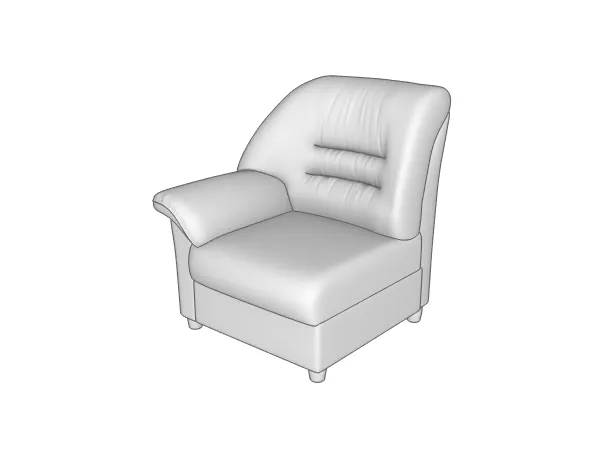 Секция 1-местная  с прав. подлокотником Премьер P1R/L фото 0