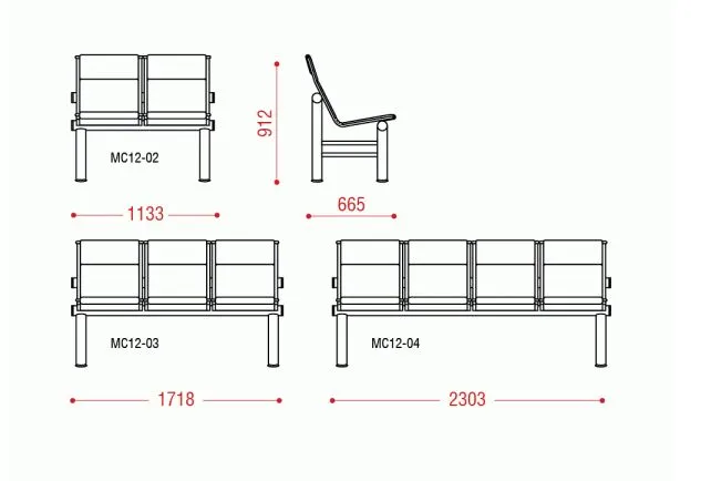 Трехместная секция ONIS PU фото 2