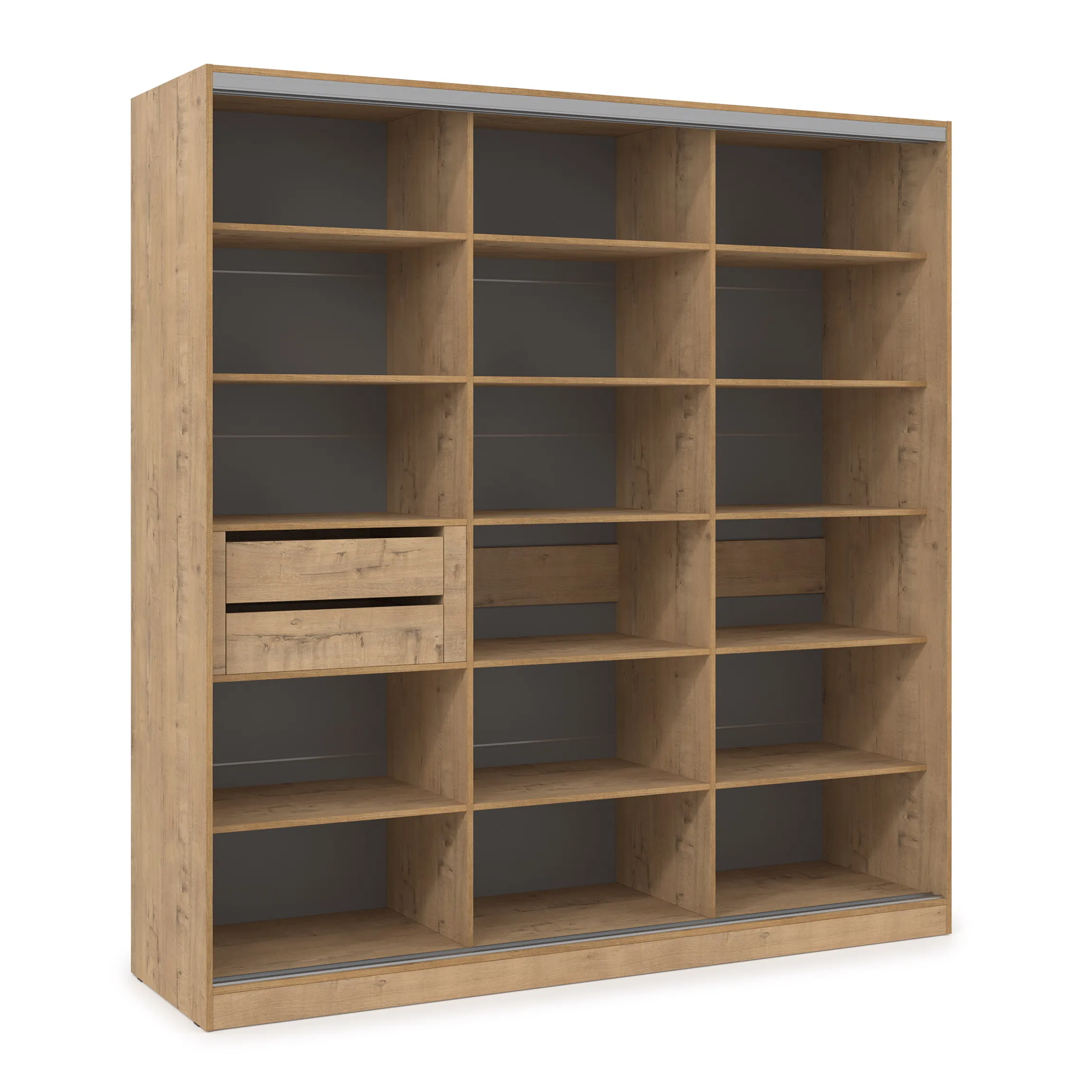 Шкаф-купе 3-дверный с полками (база 8) фото 2