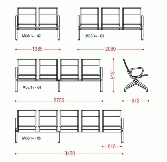Трехместная секция Aero 2П plus фото 2