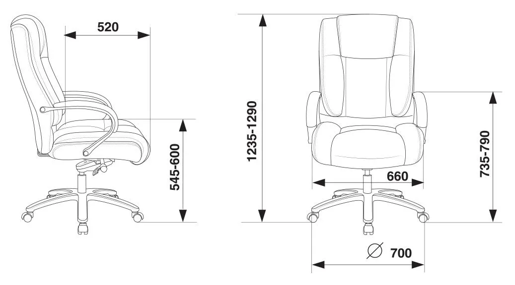 Кресло для руководителя Бюрократ T-9925SL с пружинным блоком фото 4