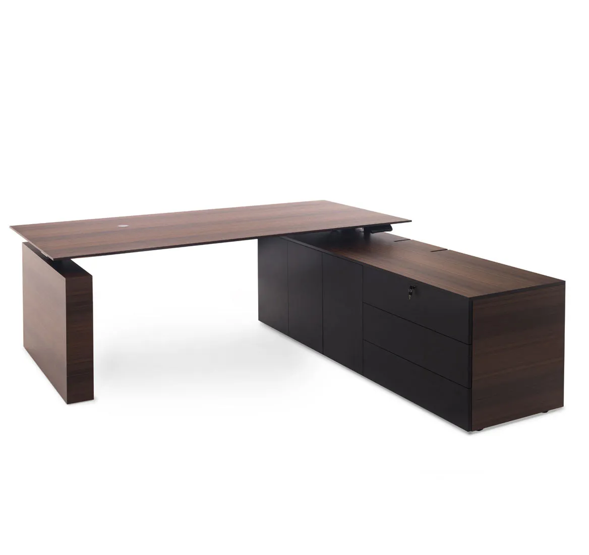 Стол письменный с регулировкой высоты и опорной тумбой TESLA фото 0