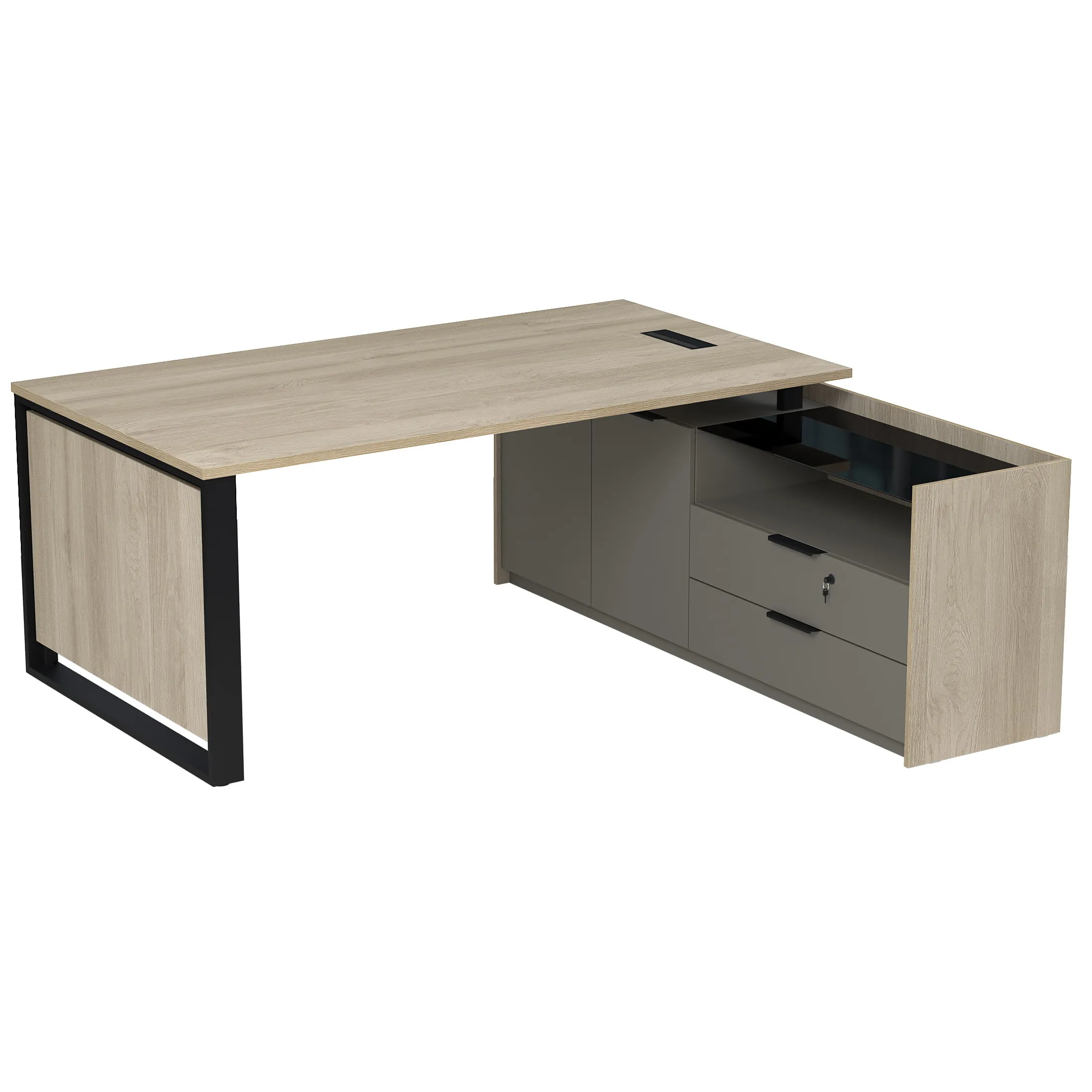 Стол рабочий на опорной двусоставной тумбе Magnetic фото 1