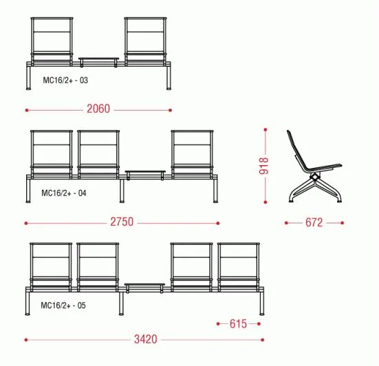 Четырехместная секция Aero plus БП со столиком фото 2
