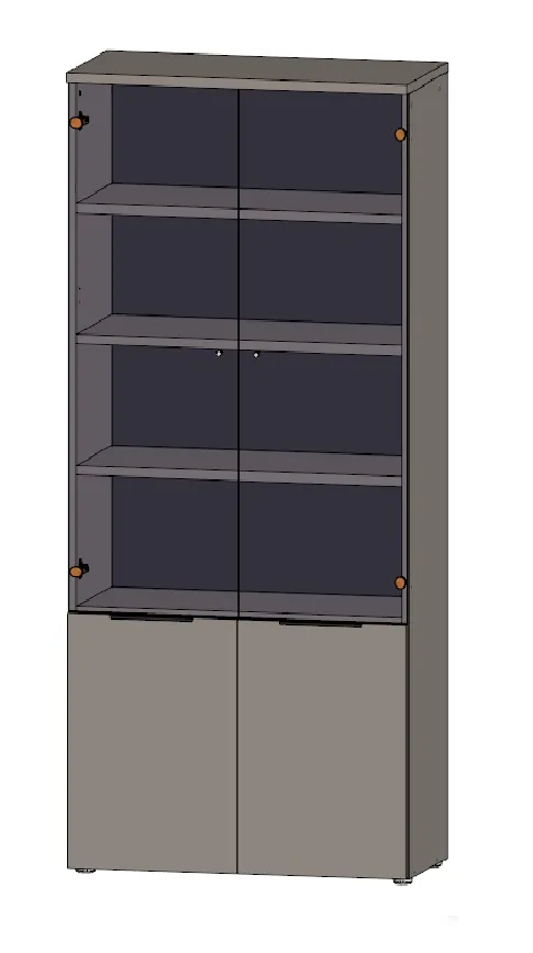 Шкаф комбинированный со стеклом MP401 фото 0