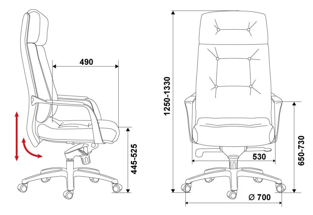 Кресло для руководителя Бюрократ DAO фото 5